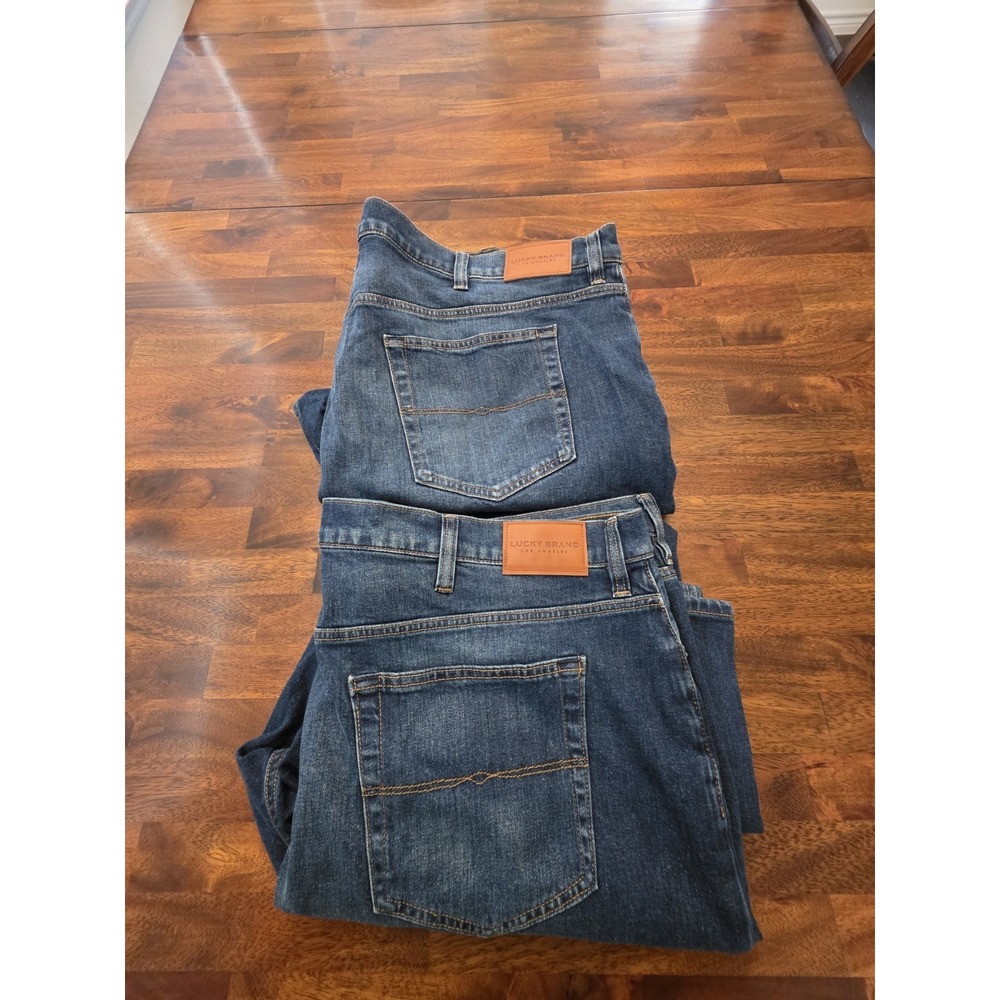 "2 Pair" Lucky Brand Jeans Men's 48×30 Athletic Fit Stretchy Denim‎